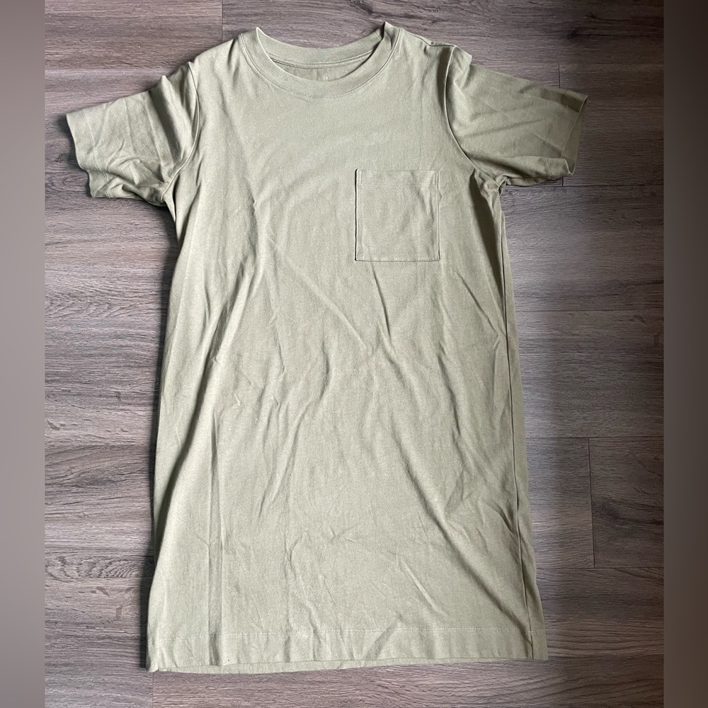 Olive Green Weekend Tee Dress